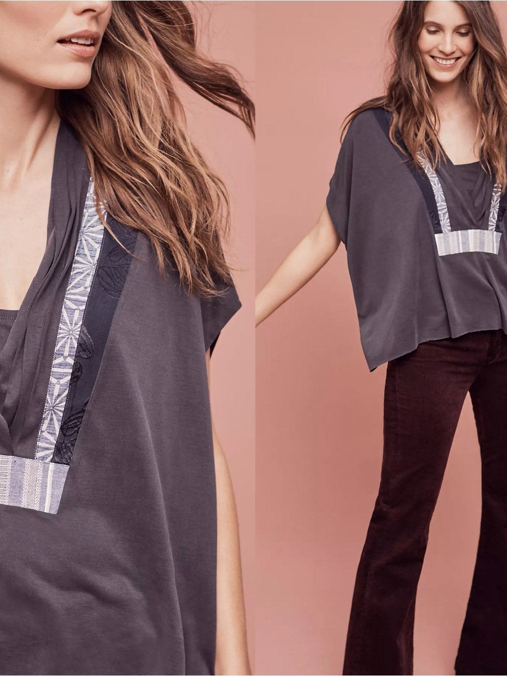 NWT $88 Anthropologie x Akemi + Kin Art Deco Swing Pullover Top XS